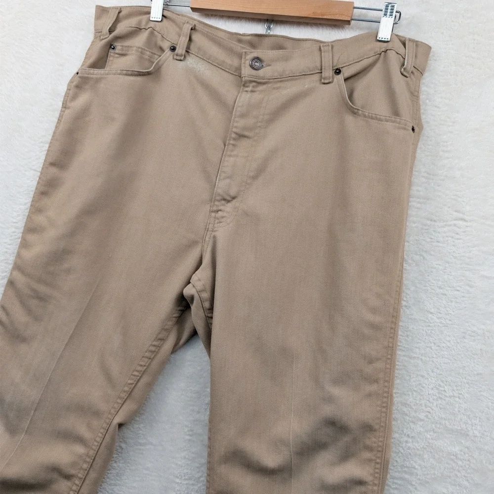 Vintage Levi's White Tab Flare Bell Bottom Brown Pants Men's 42x20 Talon Zip 70s